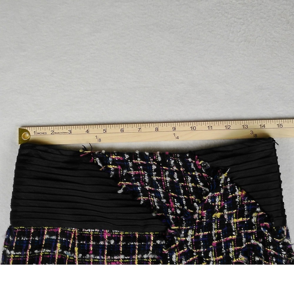 Anthropologie‎ Taikonhu Academia Tweed Bow Pencil Skirt Multicolor Size 4 - Picture 6 of 7